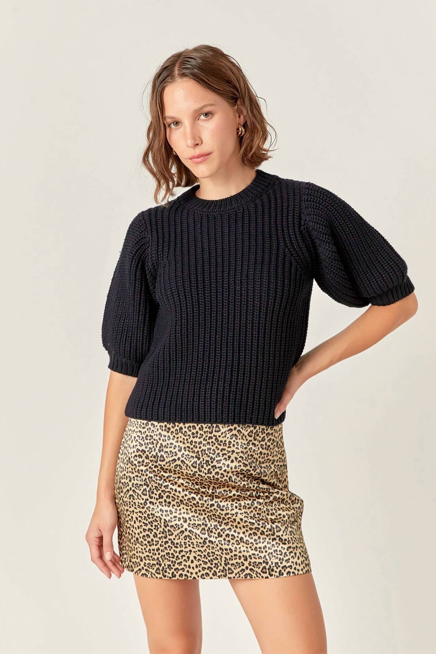 English Factory - Liza Leopard Mini Skirt