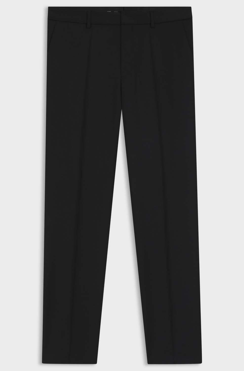 Hugo Boss Regular-fit Virgin-wool Serge Trousers in black - men's pants - view 6
