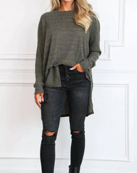 Zenana - Comfy Every Day Ribbed Oversized Lightweight Sweater