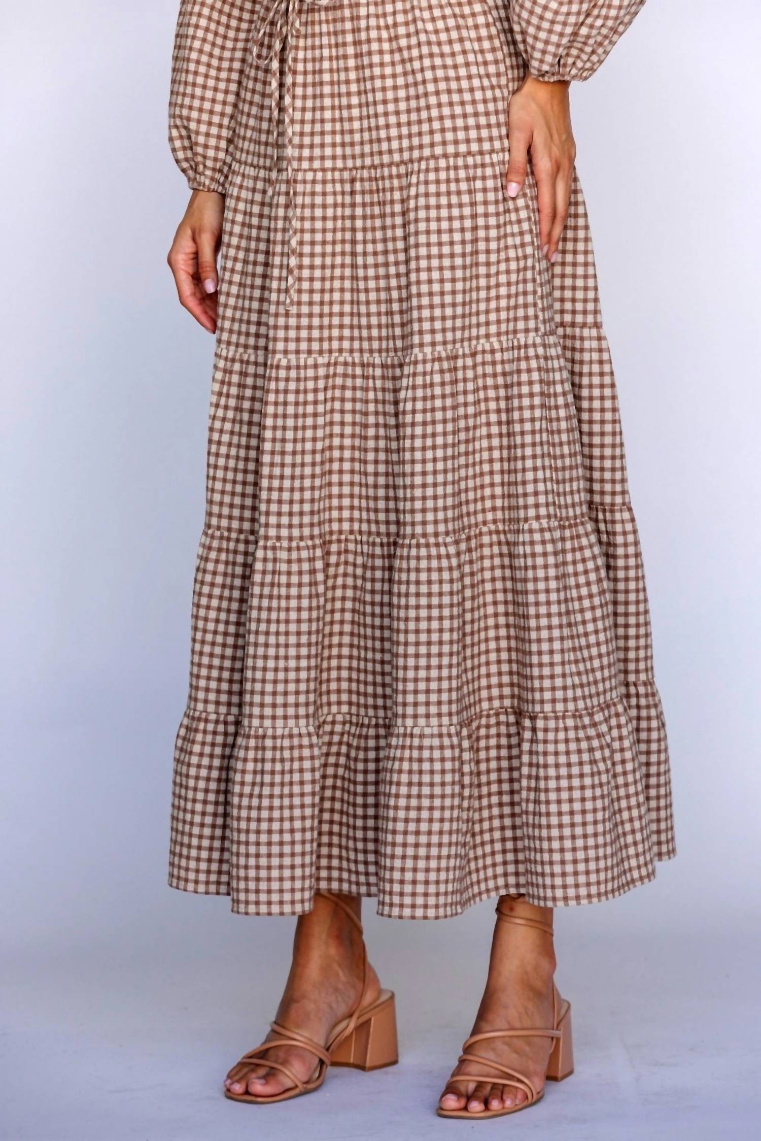 Storia - Harper Gingham Maxi Skirt