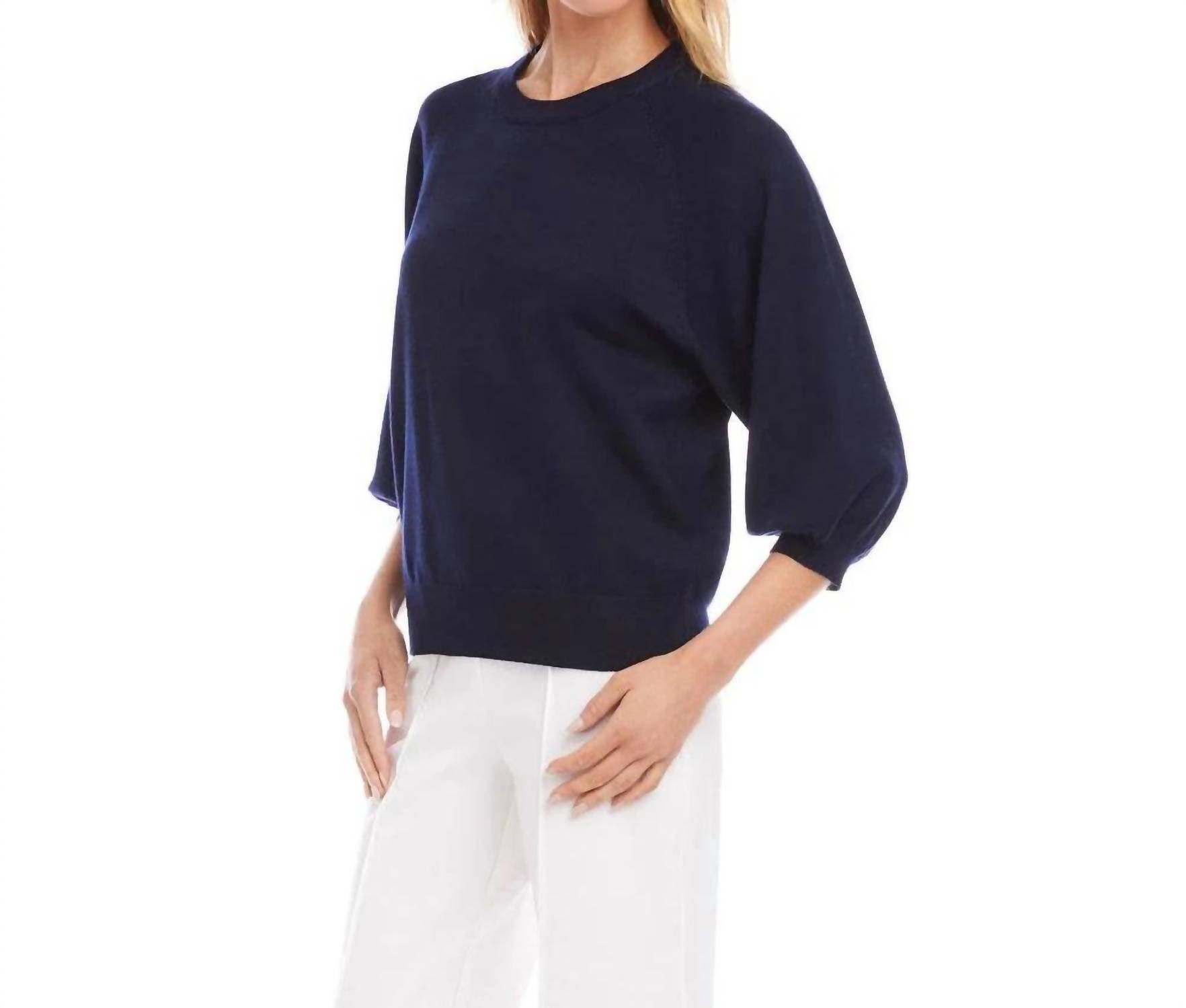 Karen Kane - Puff Sleeve Raglan Sweater