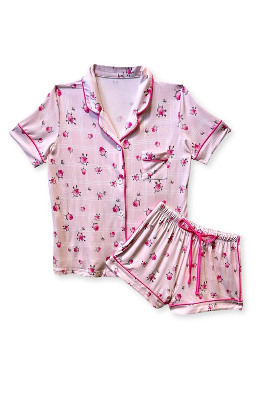 Katie J Nyc - Teen's Rosebud Plaid Print Pajama