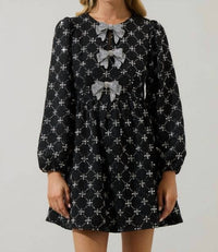 Sugarlips - Tweed Glow Bow Dress
