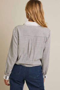 Gilli - Devin Hem Tie Striped Blouse