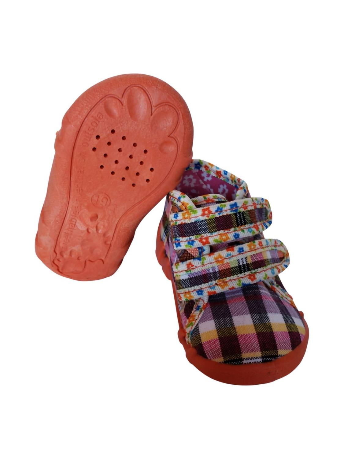 Renbut Shoes - Girl's Velcro 2-strap Hi-top Walking Shoe