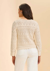 Fdj - Long Sleeve Pointelle Sweater