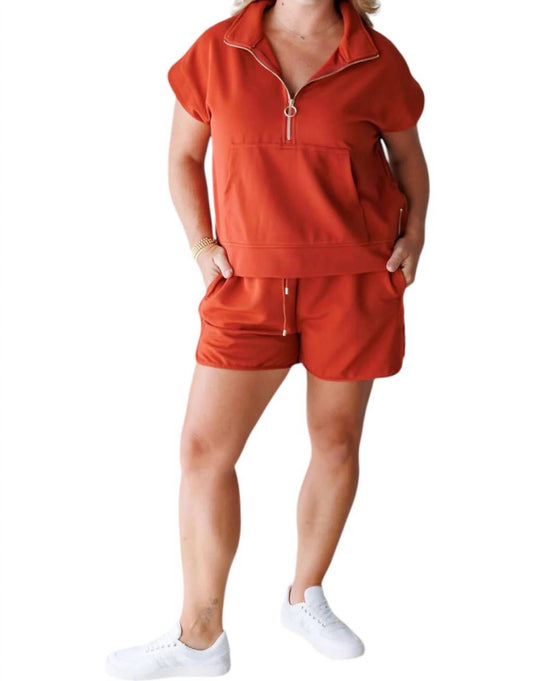 Entro - Ribbed Top and Shorts Set