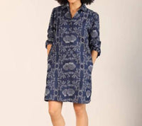 Maude Vivante - Alba Button Up Collar Shift Dress