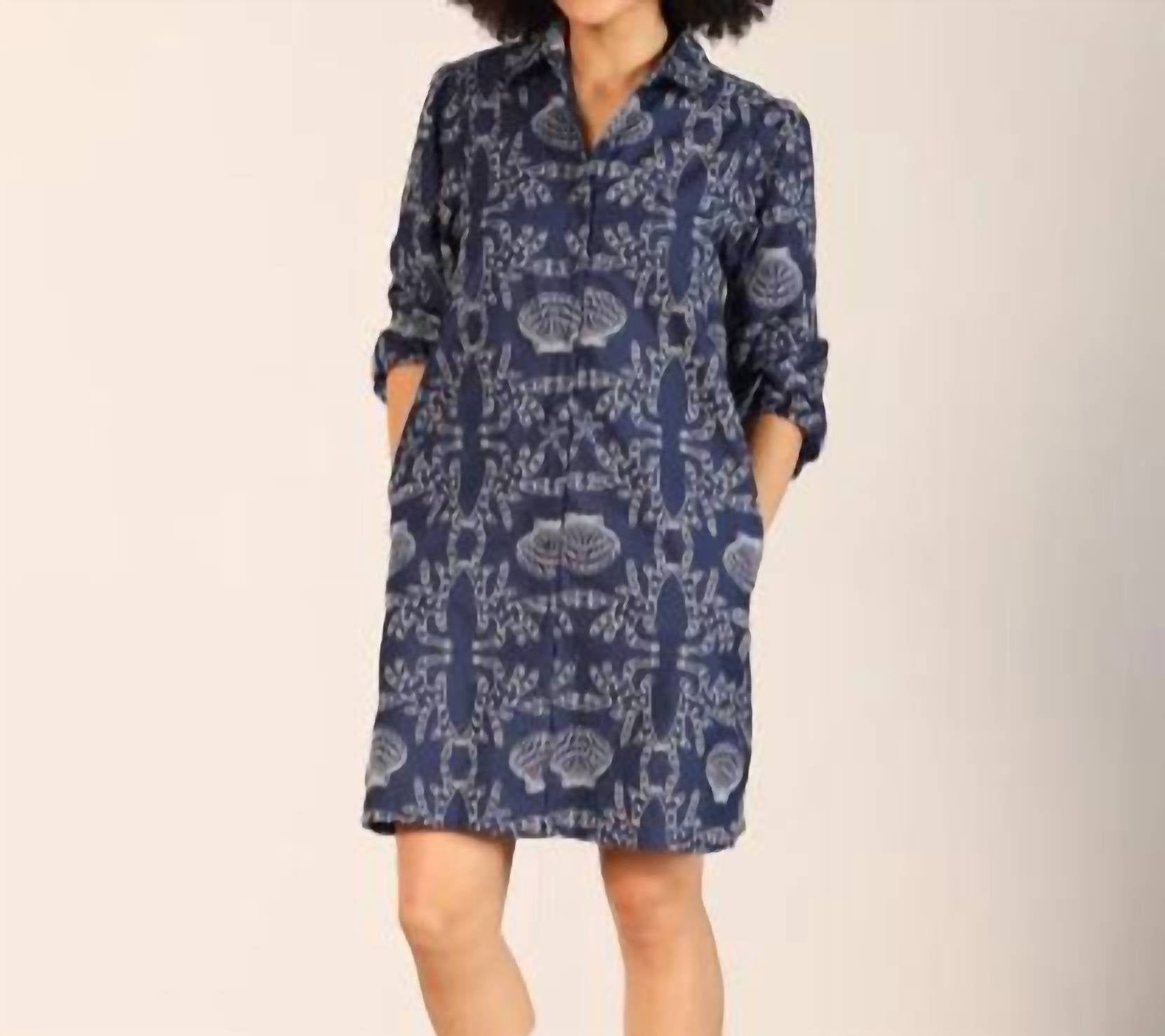 Maude Vivante - Alba Button Up Collar Shift Dress