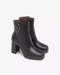 NeroGiardini Women's Chain Platform Ankle Boot Shoe in guanto nero - women's shoe