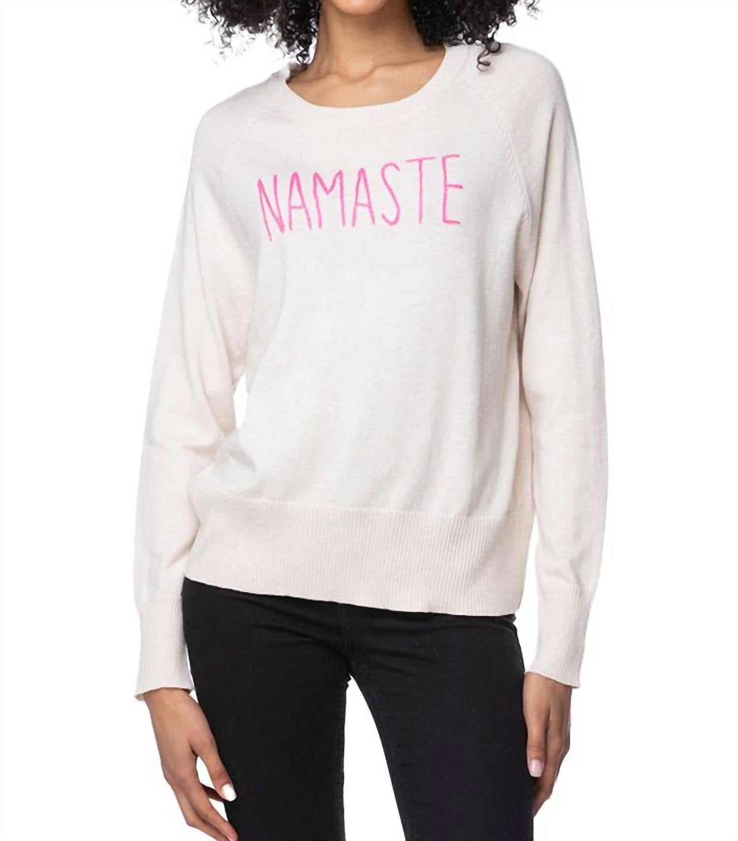 Subtle Luxury - Namaste Embroidered Sweater
