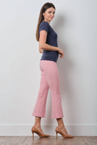 Avenue Montaigne Leo Flare Cut Leg Pants in screen red - women's pants - alternate view