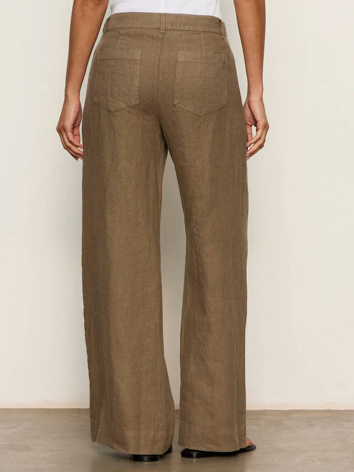 Sanctuary - Linen Marine Wide Leg Jeans