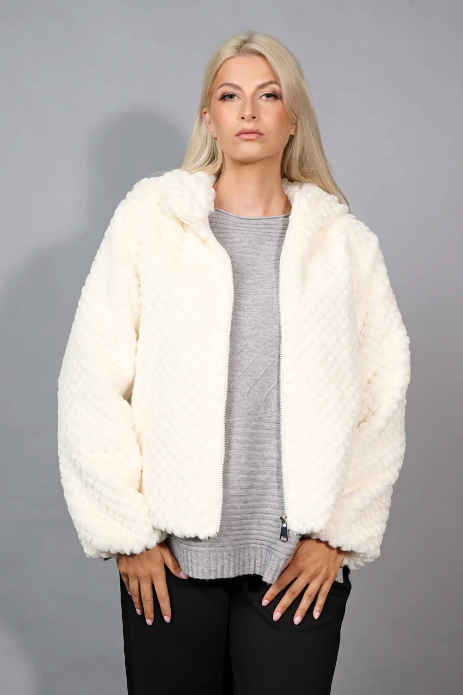 Picadilly - Faux-fur Zip-front Jacket