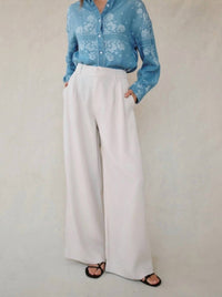 Bella Dahl - Double Pleated Wide Leg High Waist Pant