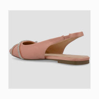 Journee Collection - Women's Rebbel Formal Satin Sparkle Slingback Flats