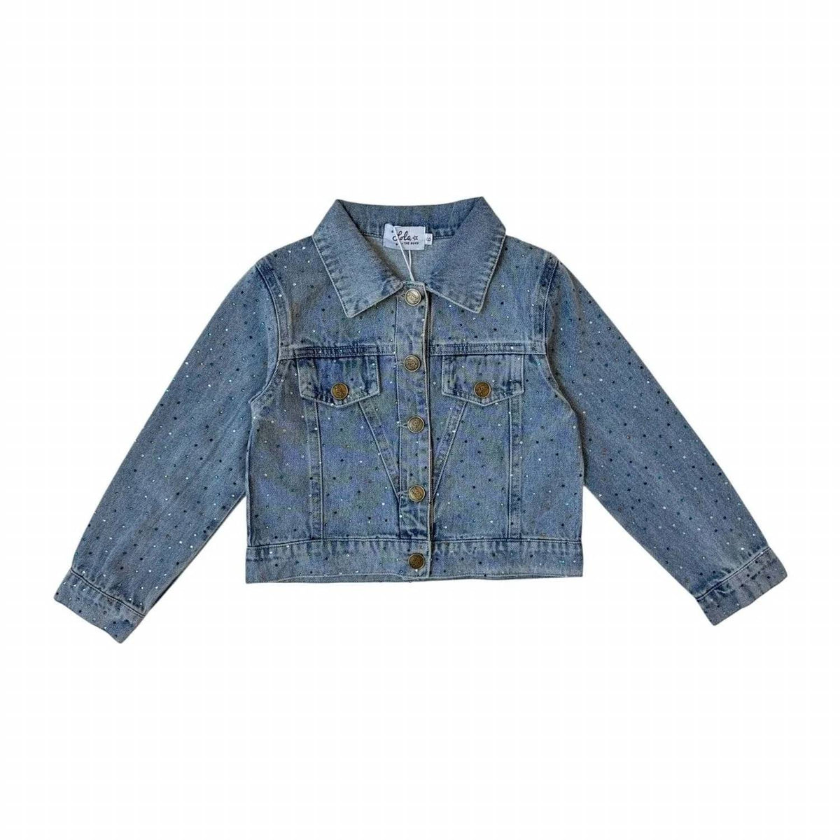 Lola + The Boys - Rainbow Sparkle Denim Jacket