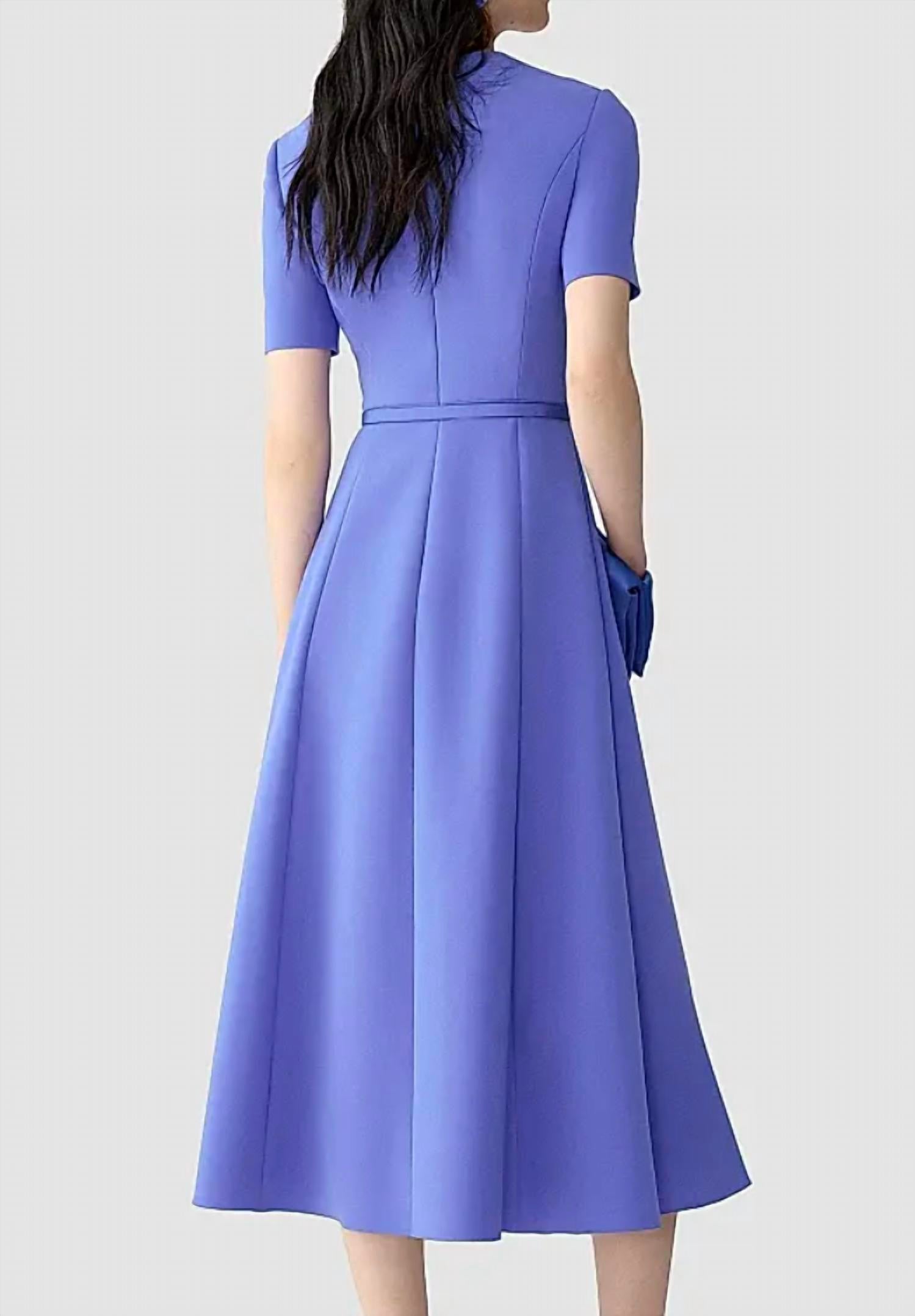 Carolina Herrera - Draped Midi Dress with Belt