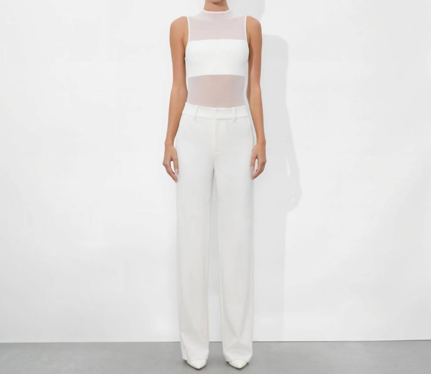 Alice + Olivia - Alexander High-rise Slim Straight Trouser