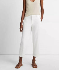 Low Rise Washed Cotton Crop Pant