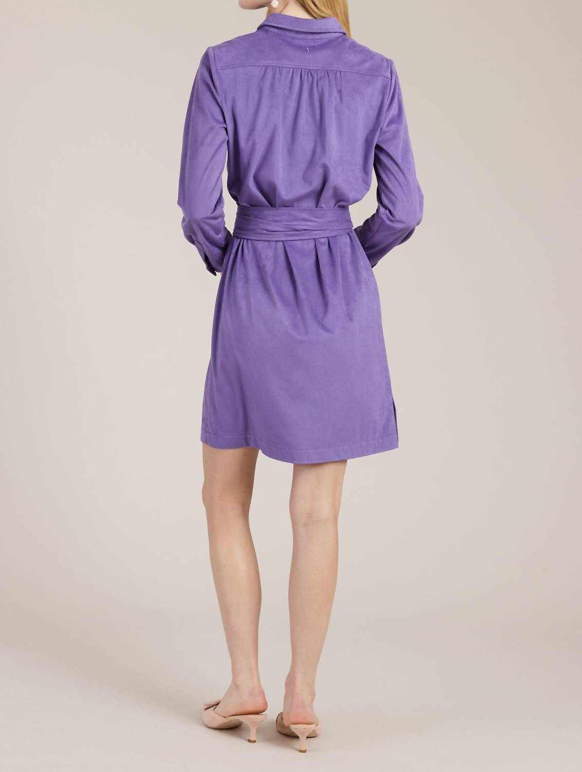 Tyler Boe - Ziva Faux Suede Shirt Dress