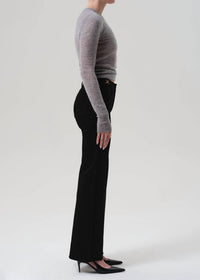 Citizens of Humanity Kimberly High Rise Flare Jeans With Horsebit in rich black - women's jeans - alternate view