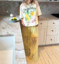 Blakeley - Lace Shoulders Farm Style Tee