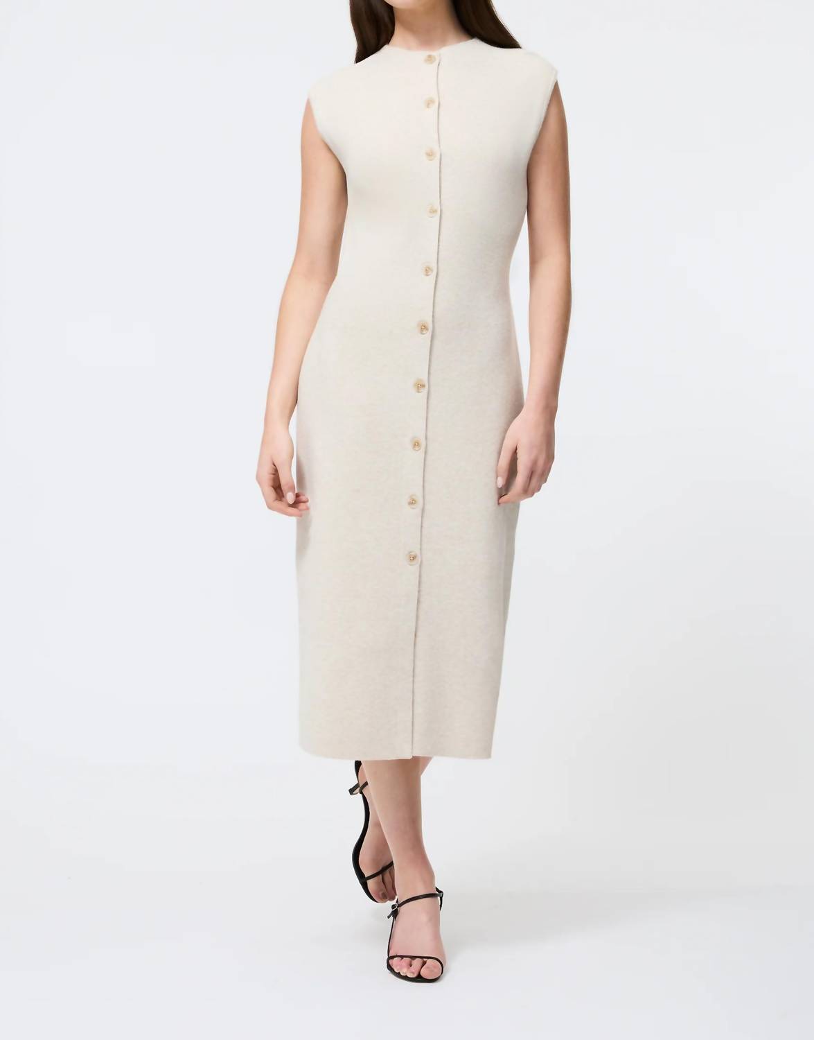 French Connection - Marley Knit Button Down Midi Dress