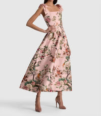 Alice + Olivia - Hana Floral Print Midi Dress