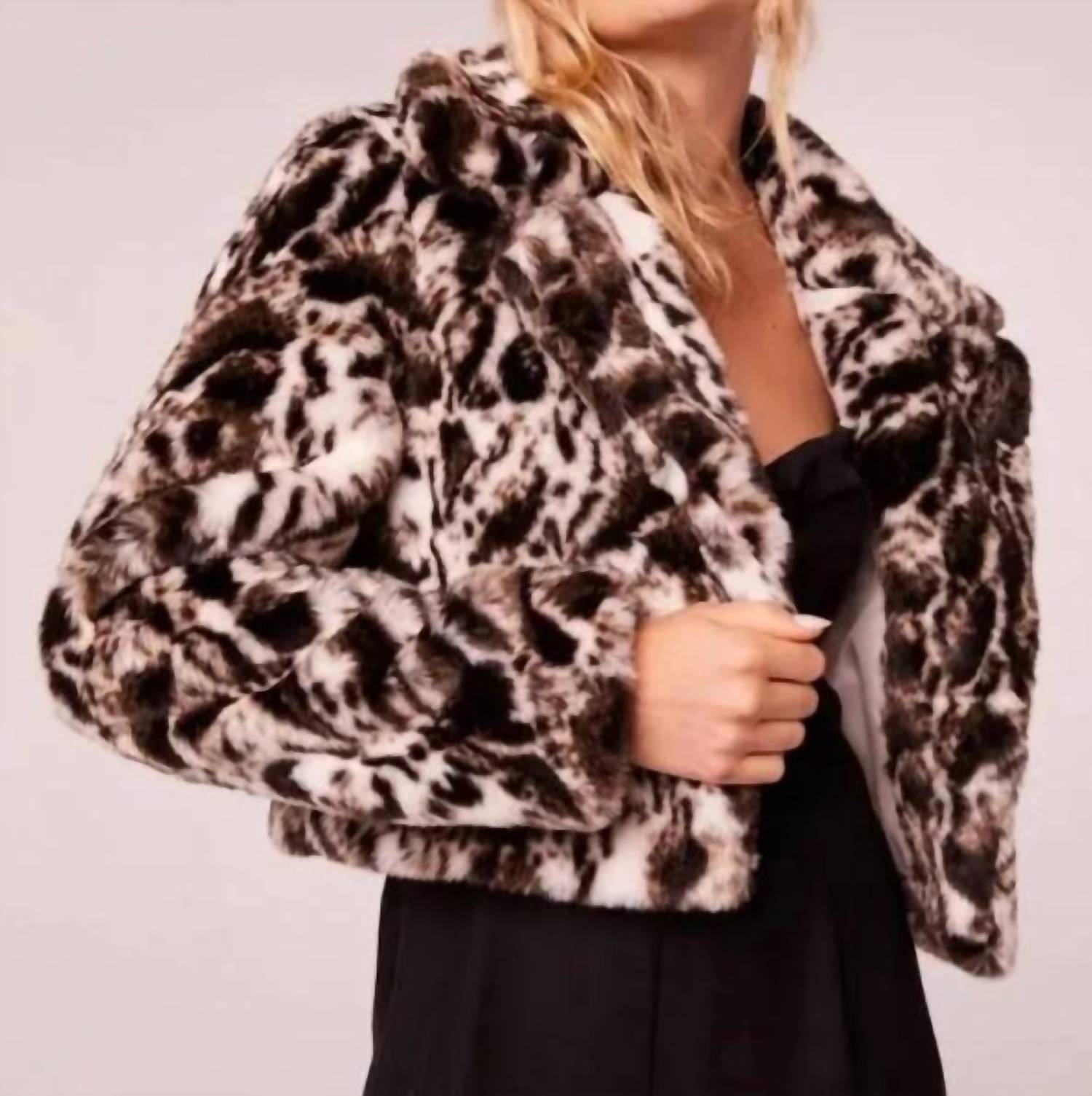 Band Of Gypsies - Crop Faux Fur Sweater