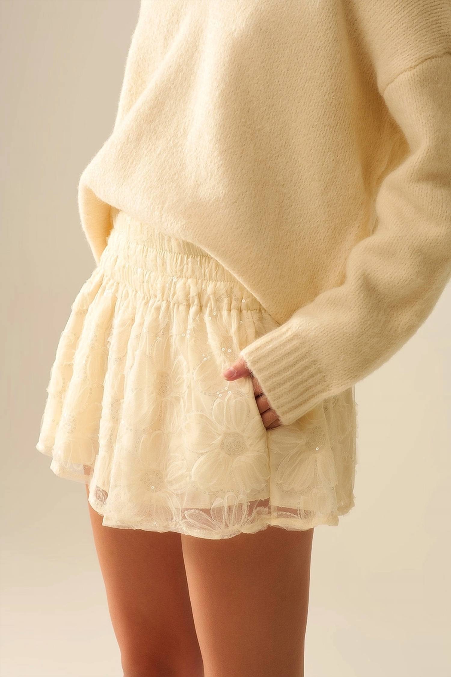 Q2 - Embroidered Shorts With Sequins