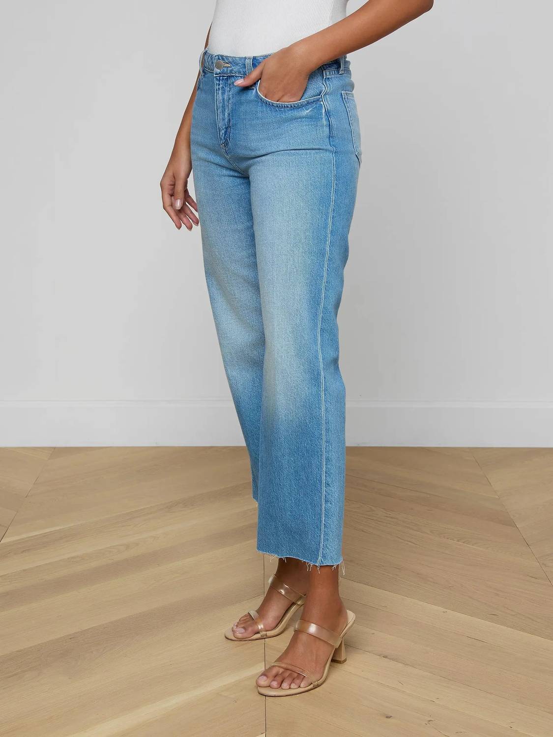 L'Agence - Wanda Crop Wide Leg Jeans