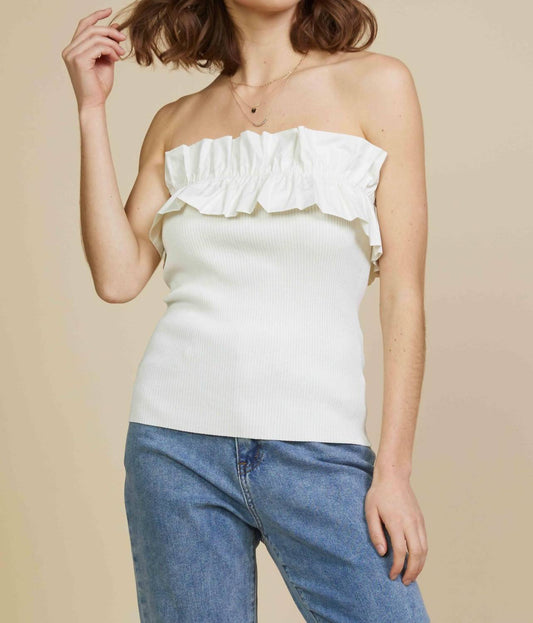 Strapless Ruffle Top