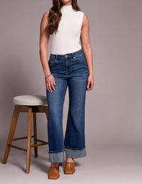 Tribal - Brooke Cuffed Palazzo Jeans