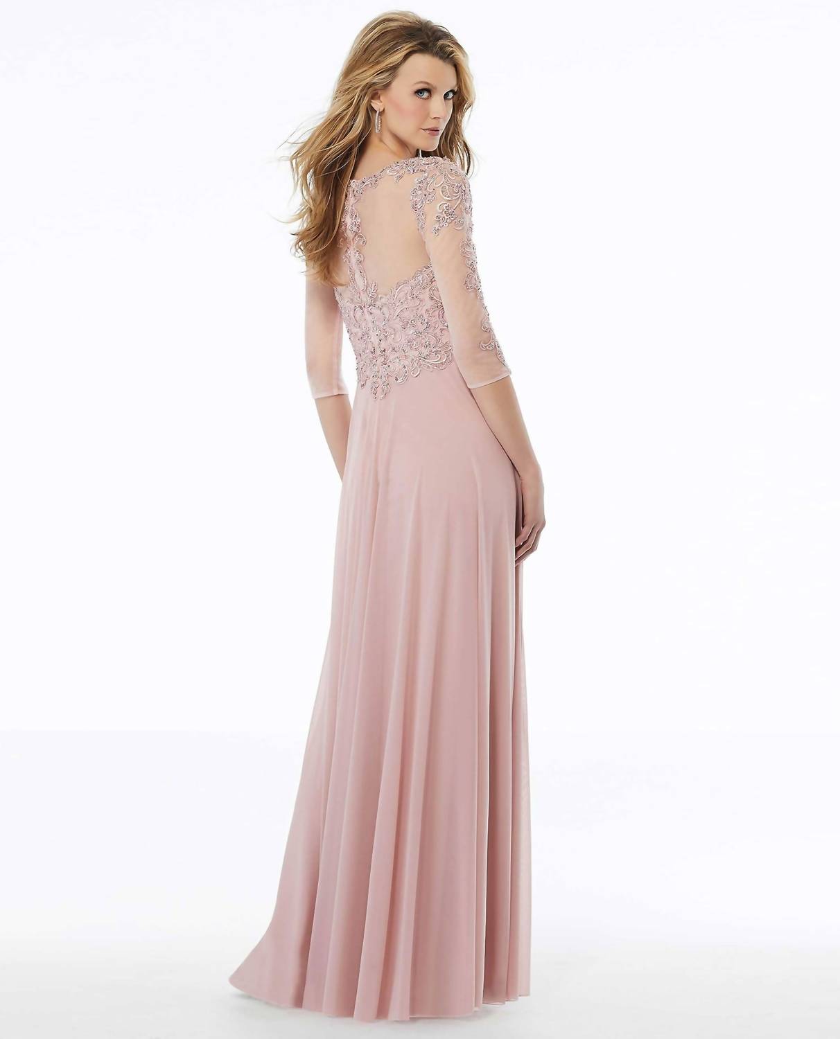 Mgny - Beaded A-line Evening Gown