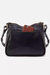 HOBO Women's Bellamy Medium Crossbody Purse in black - women's bag - detail view