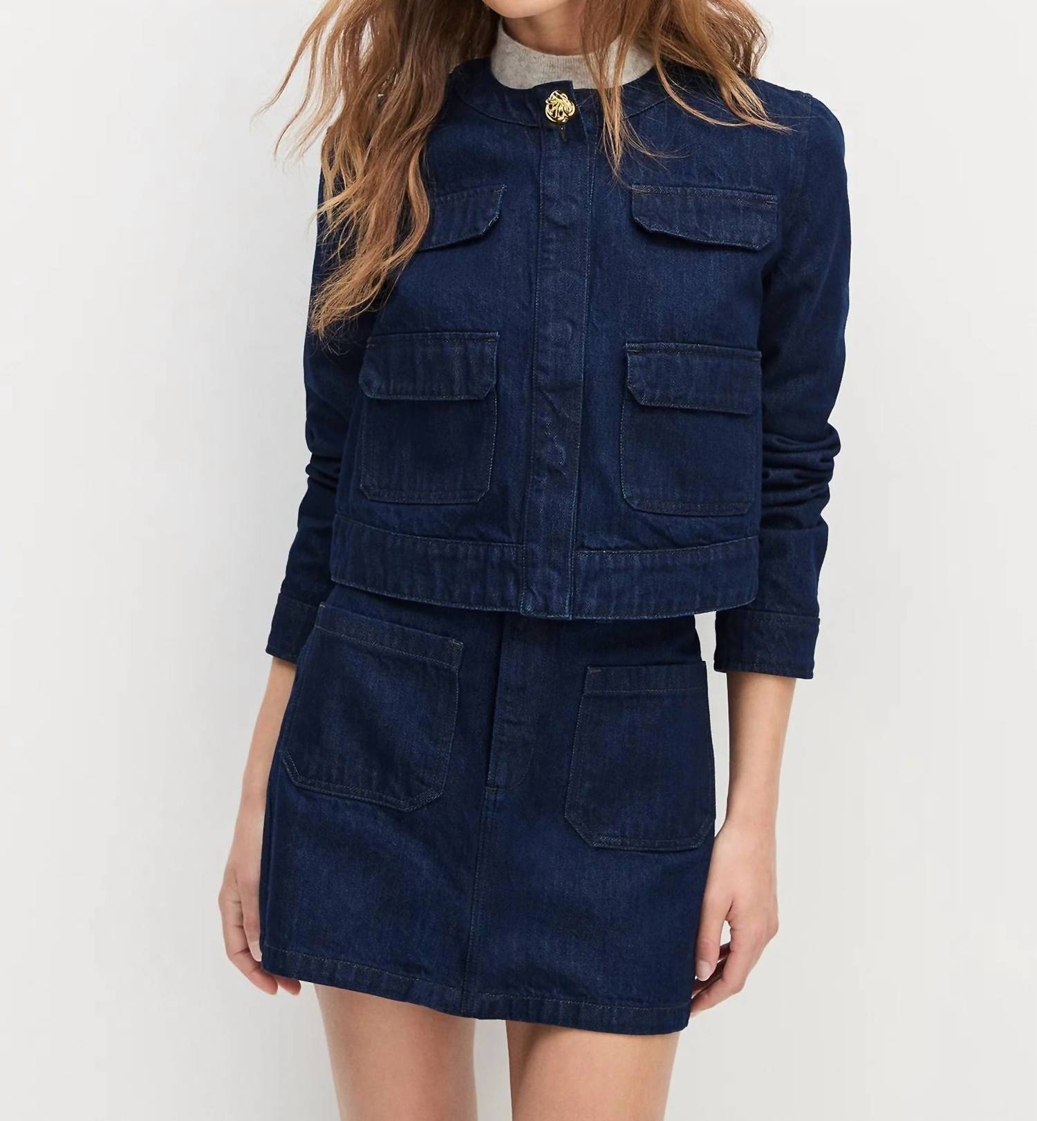 Favorite Daughter The Denim Emily Jacket in stout - women's jacket - view 4