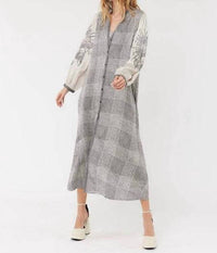 Me369 Maya Maxi Dress in voyage 2 - women's dress - detail view