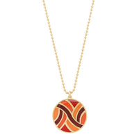 Jessica Elliot - Women's Large Round Enameled "Swirl" Pendant Necklace