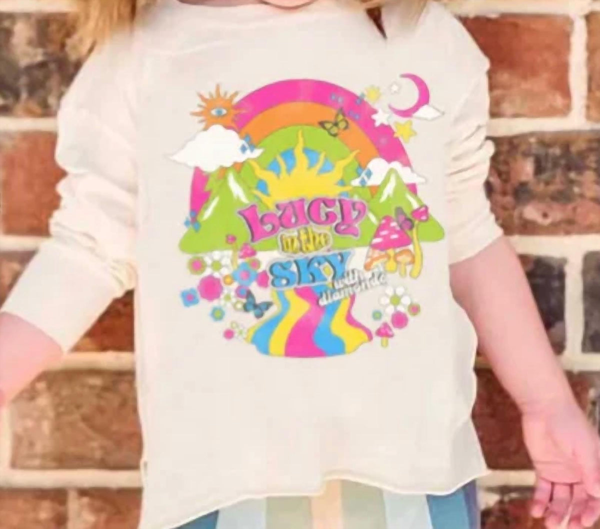 Rowdy Sprout - Lucy In The Sky Not Quite Crop Tee