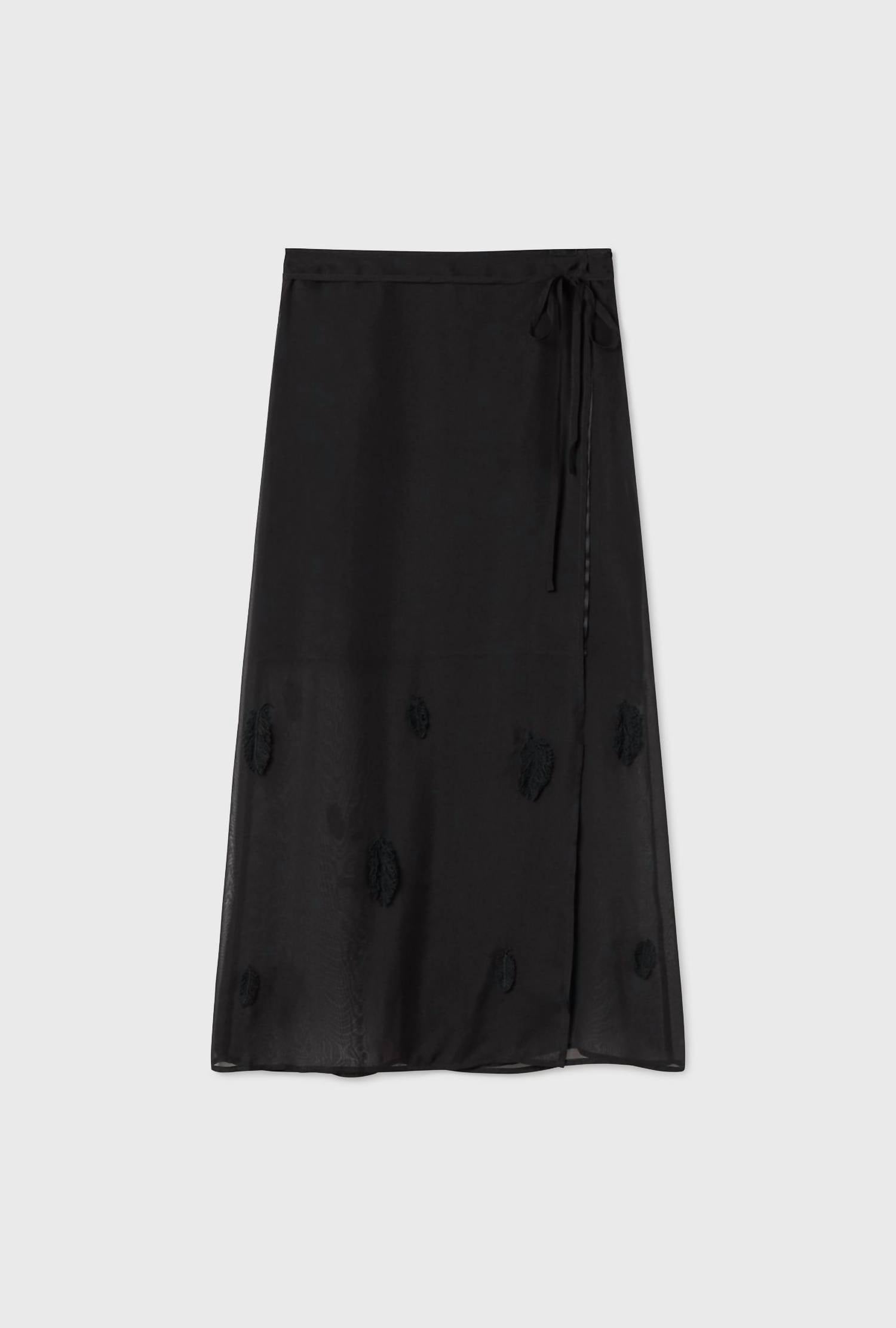 Silk Laundry - Feather Wrap Skirt