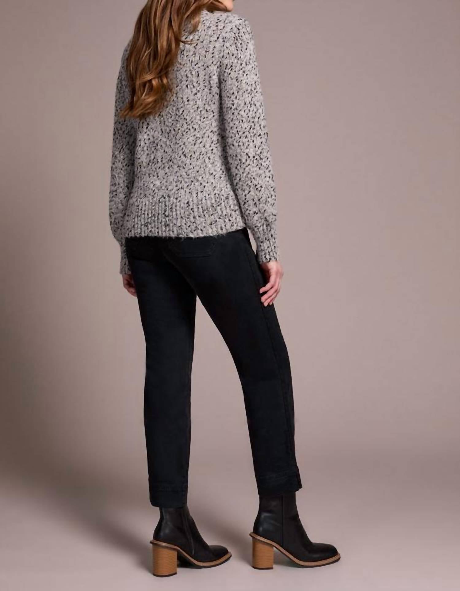 Tribal - Novelty Mix Long-sleeve Mock Neck Sweater