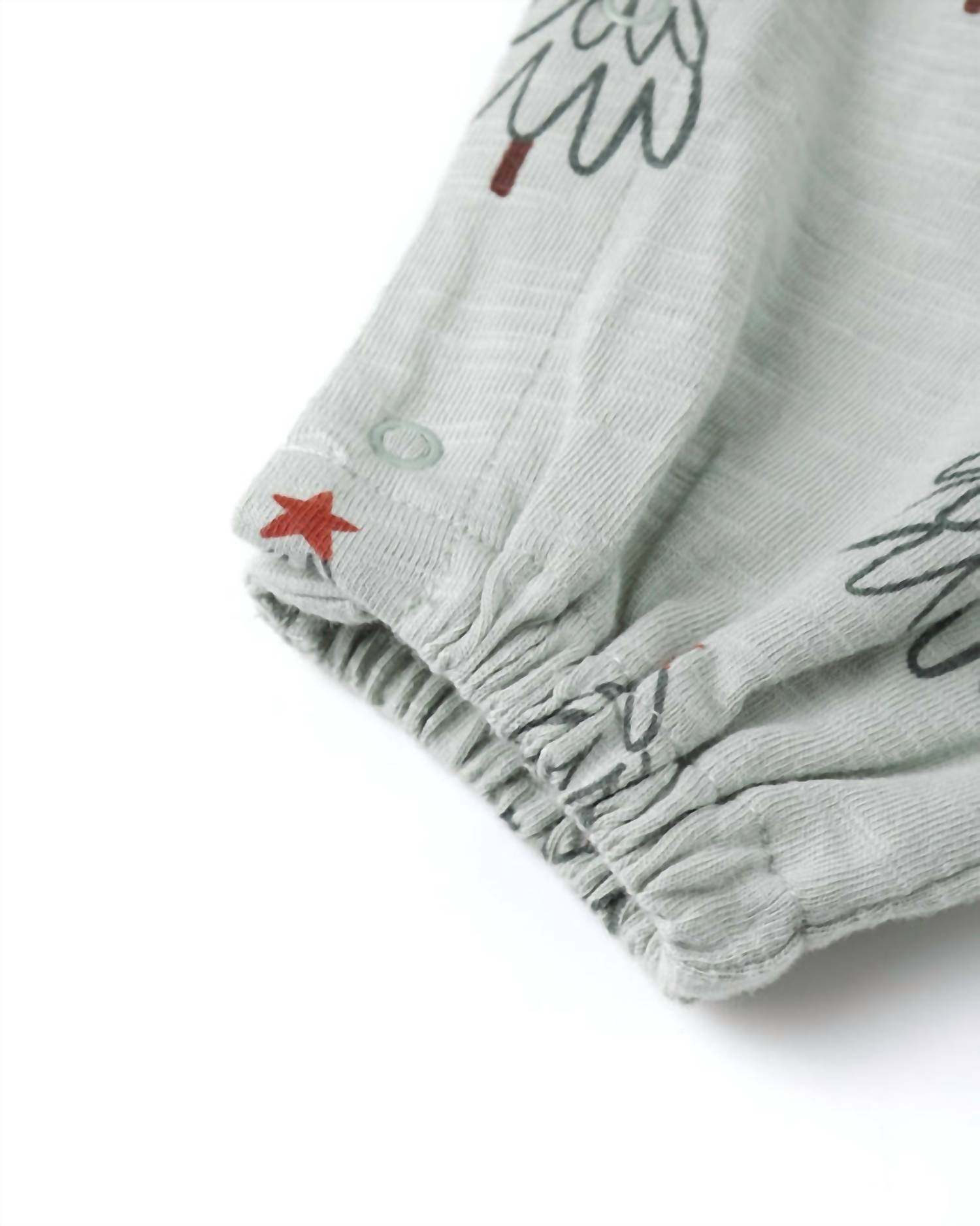 Rylee + Cru Kids' Henley Jumpsuit in trees - kids' item - view 4