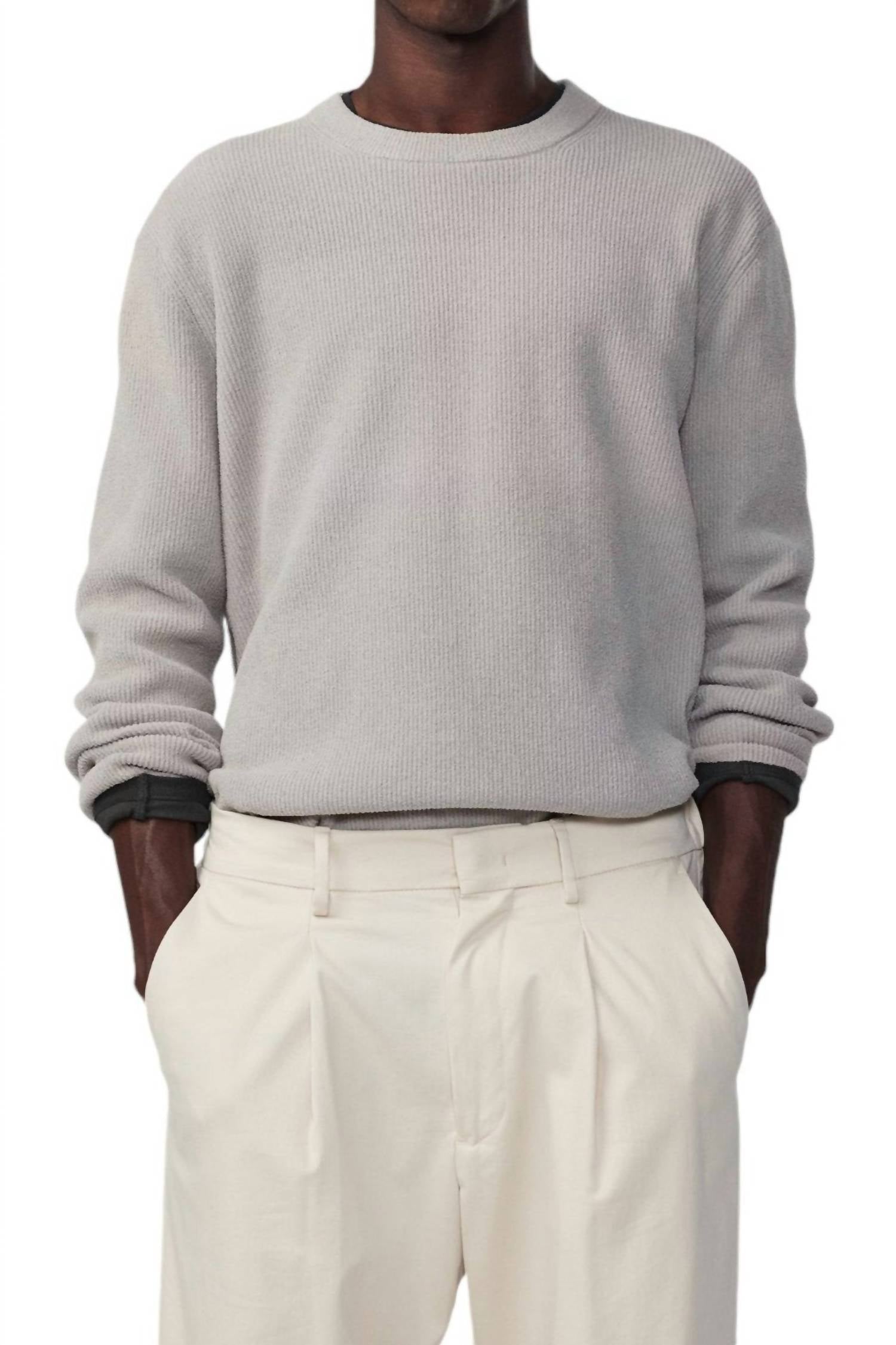 NN07 Danny Crewneck Sweater in fog - men's sweater