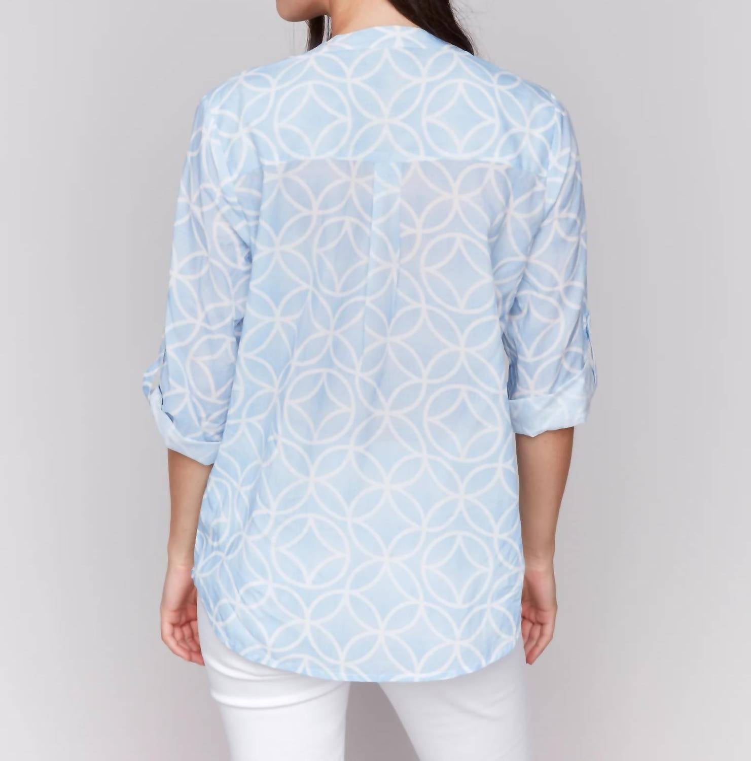 Charlie B - Printed Long Sleeve Blouse