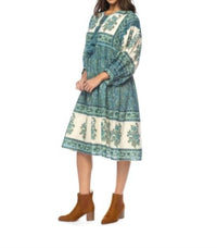 Mahila - Block Print Puff Sleeve Dress