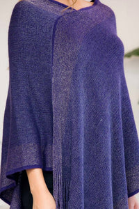 Riah Fashion - Ultra Soft Two Tone Fringe Poncho