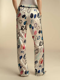 Marina Moscone - Drawstring Satin Pajama Pants
