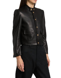 Nili Lotan - Hadley Leather Cropped Jacket