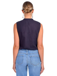 Frame - Lace Trimmed Sleeveless Shirt